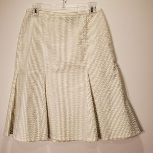 Grace Dane Lewis green and white striped skirt